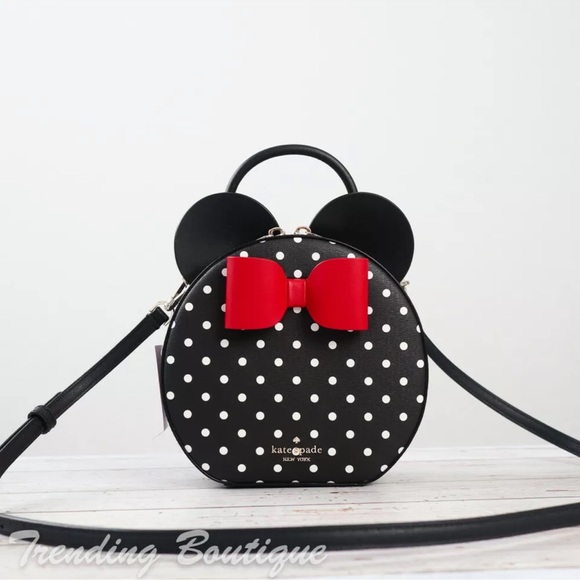 Disney x Kate Spade Minnie Mouse Crossbody Bag in Black Multi - Picture 2 of 10